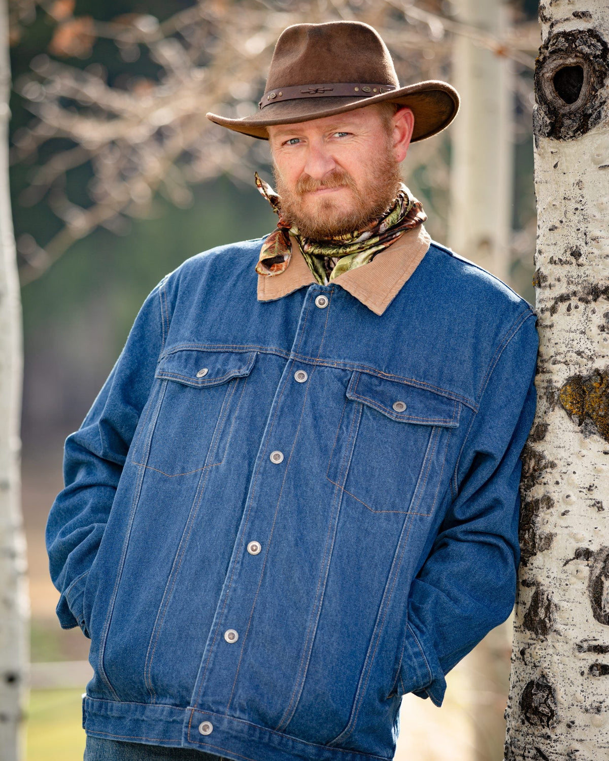 Men's Denim Concealed Carry Jacket