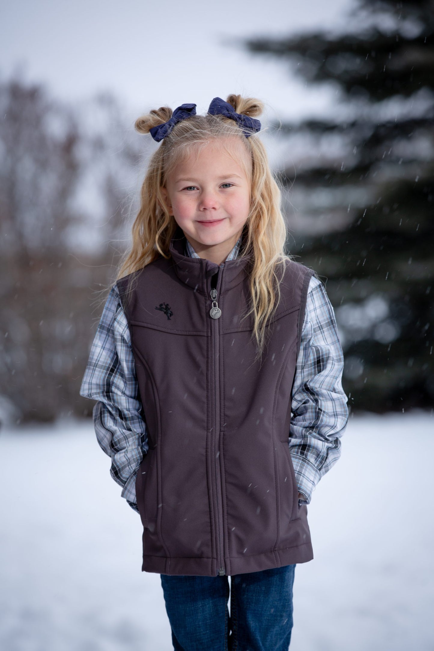 Youth Soft Shell Vest Charcoal