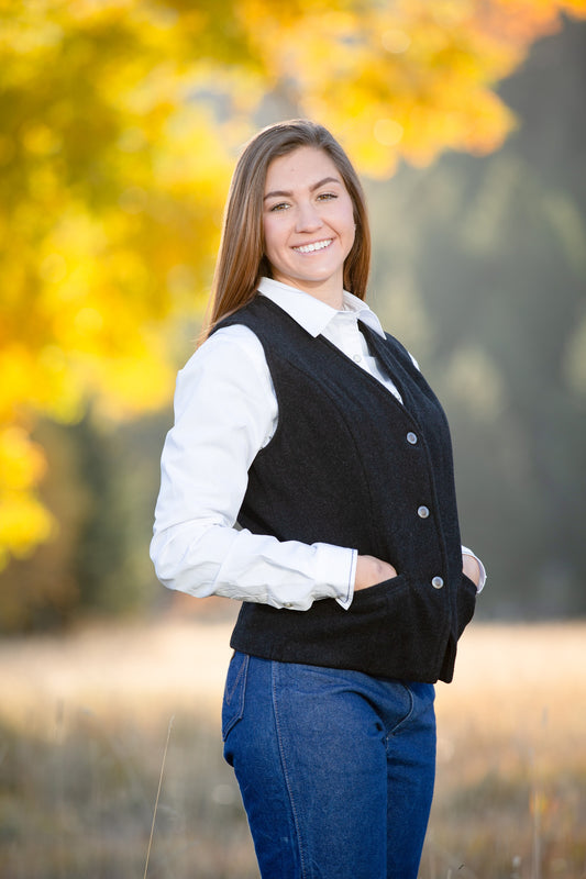 Afton Wool Vest Black