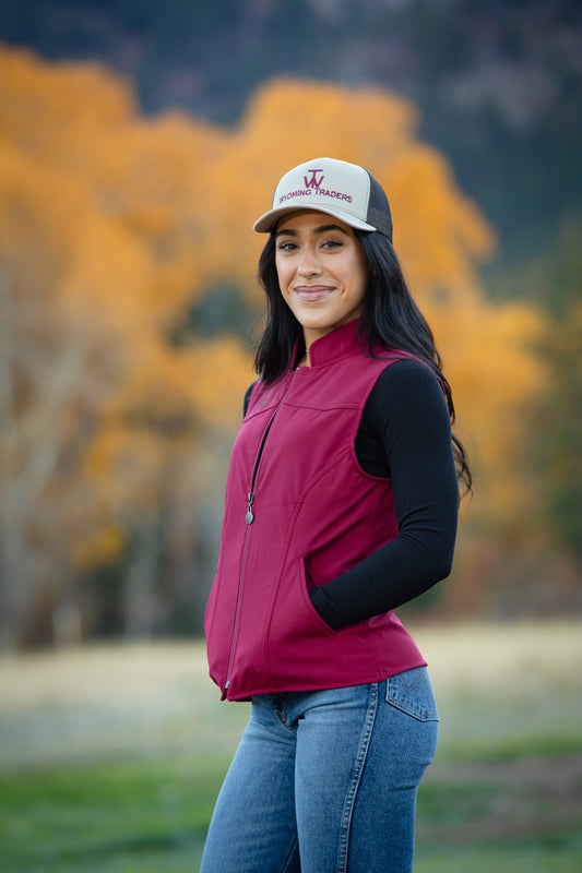 Ashley Soft-Shell Vest Cranberry