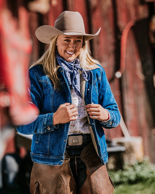 Women's Denim Sherpa Lined Jacket
