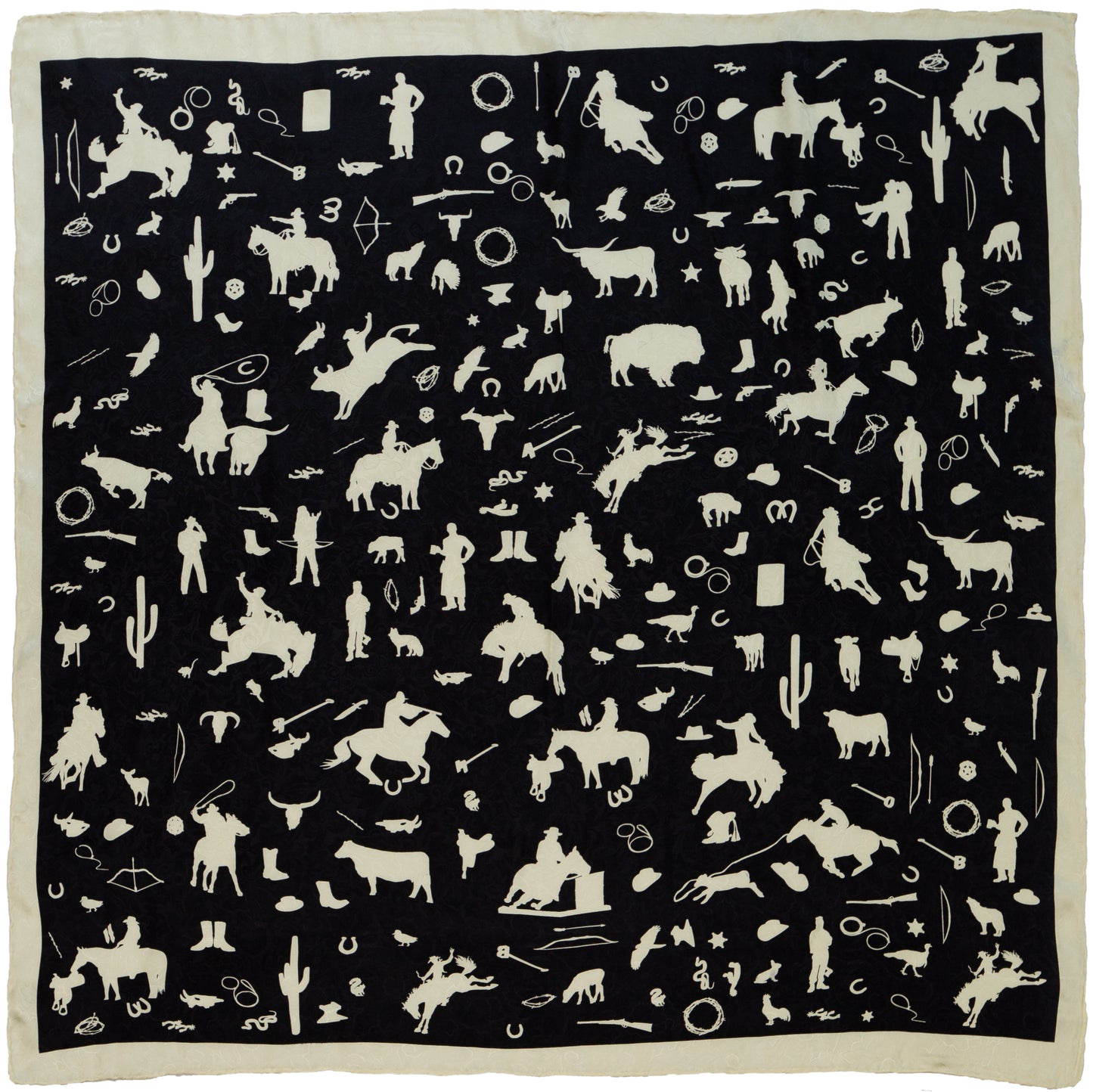 Cowboy Silhouette Silk Wild Rags