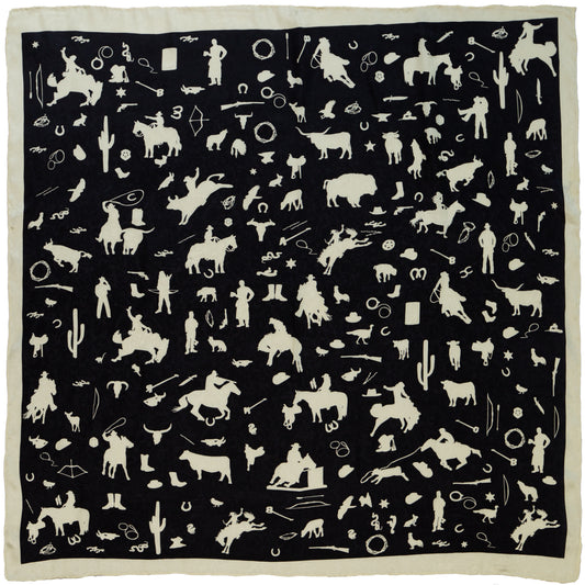 Cowboy Silhouette Silk Wild Rags