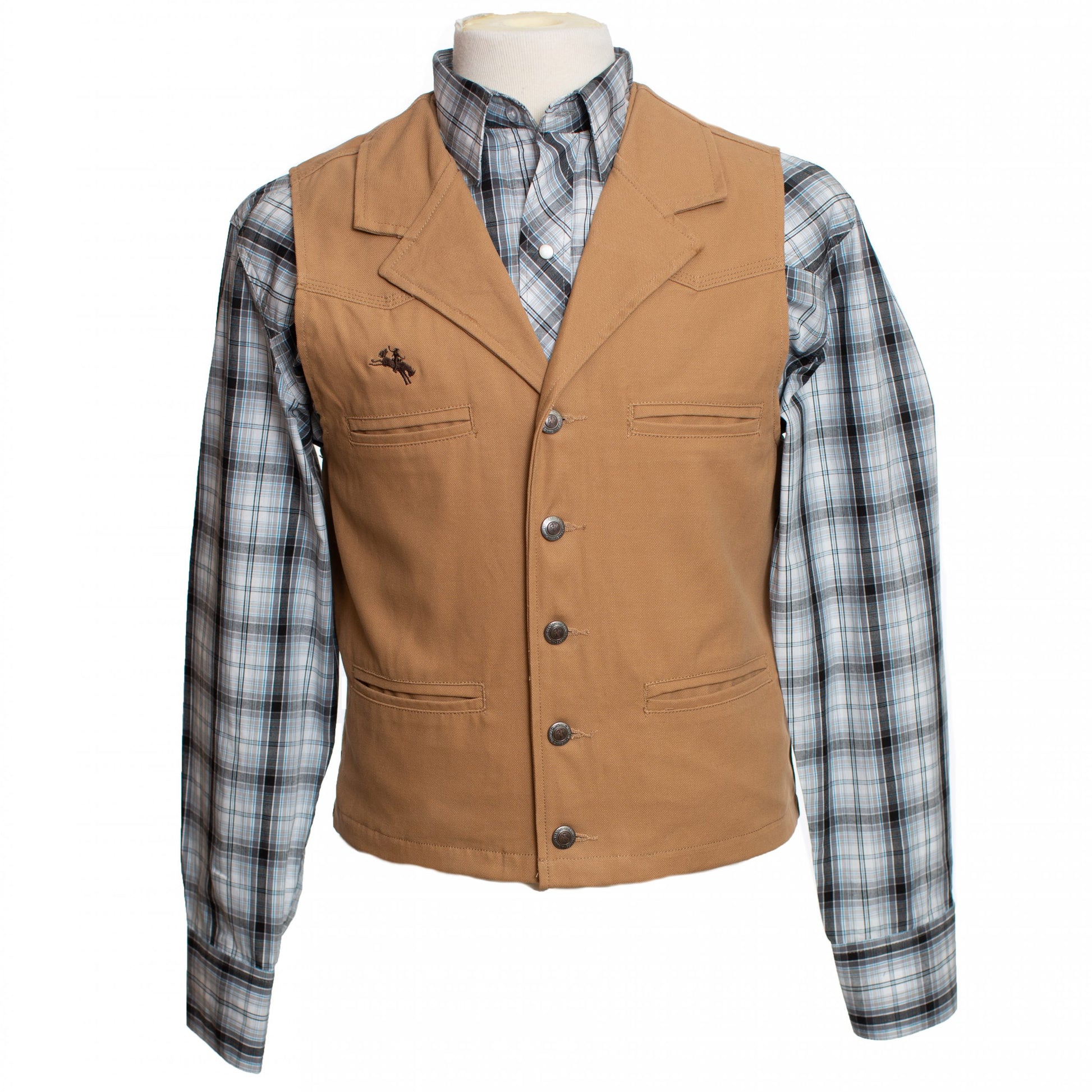 Bronco Vest Tan Front copy