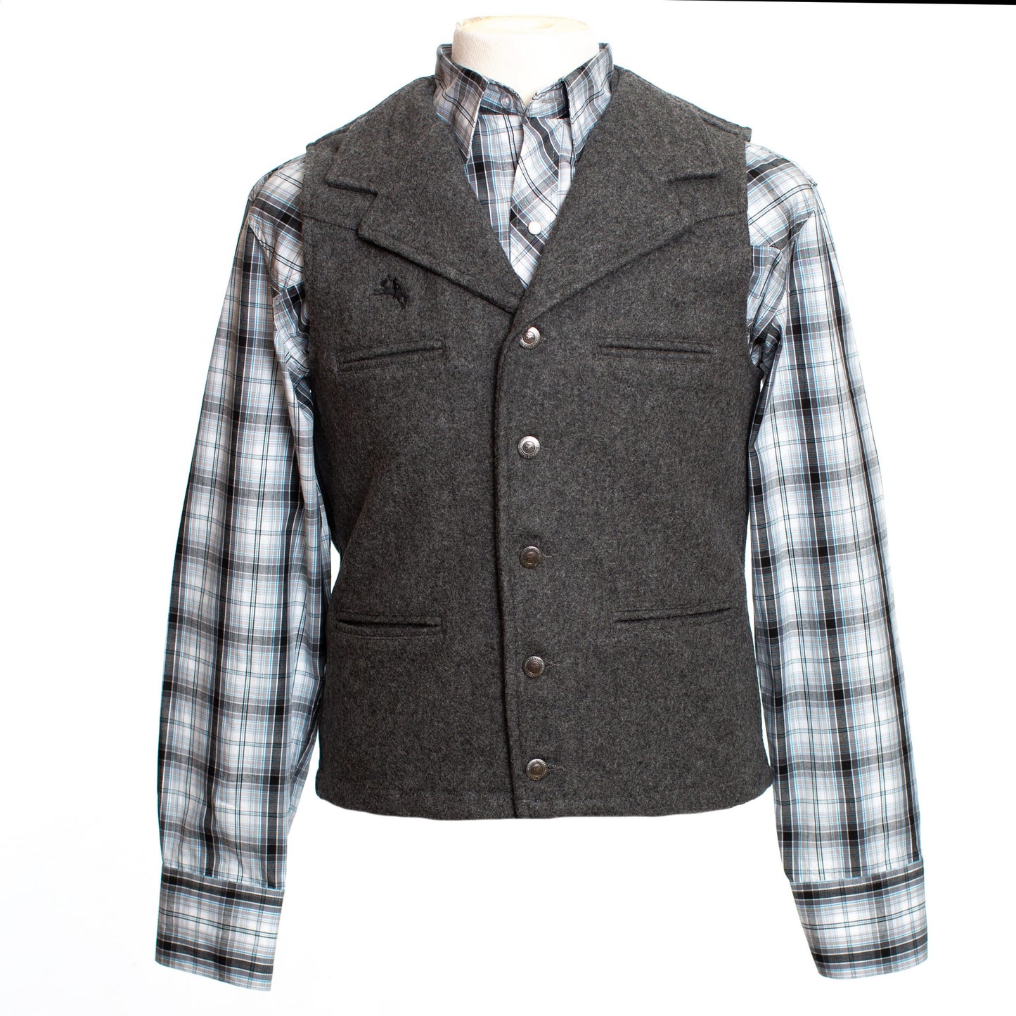 Buckaroo Vest Charcoal Front copy