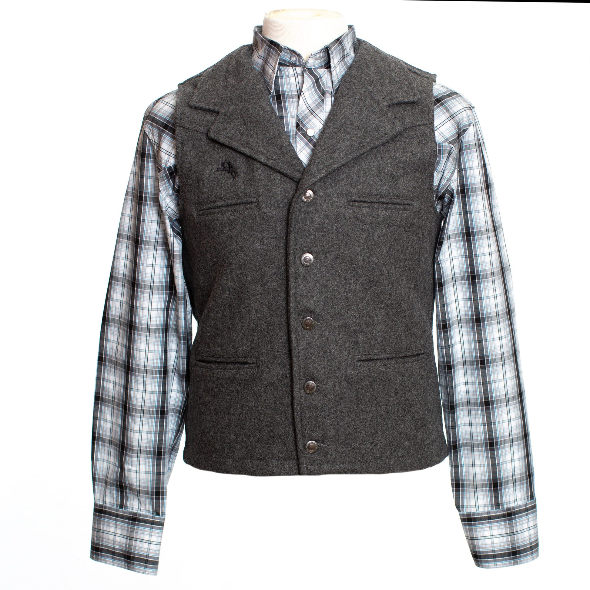 Buckaroo Vest Charcoal Front copy