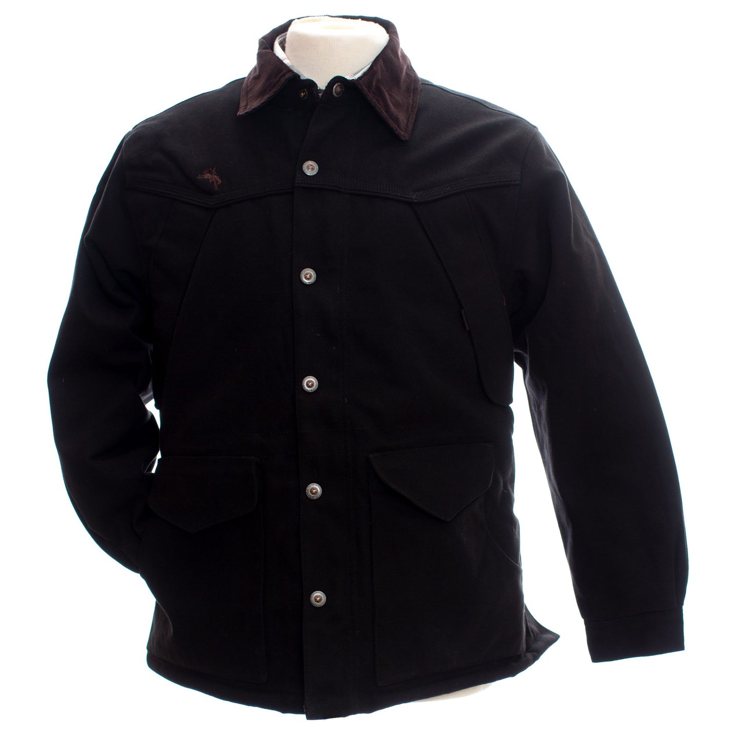 Canvas Ranch Coat Black Front 2