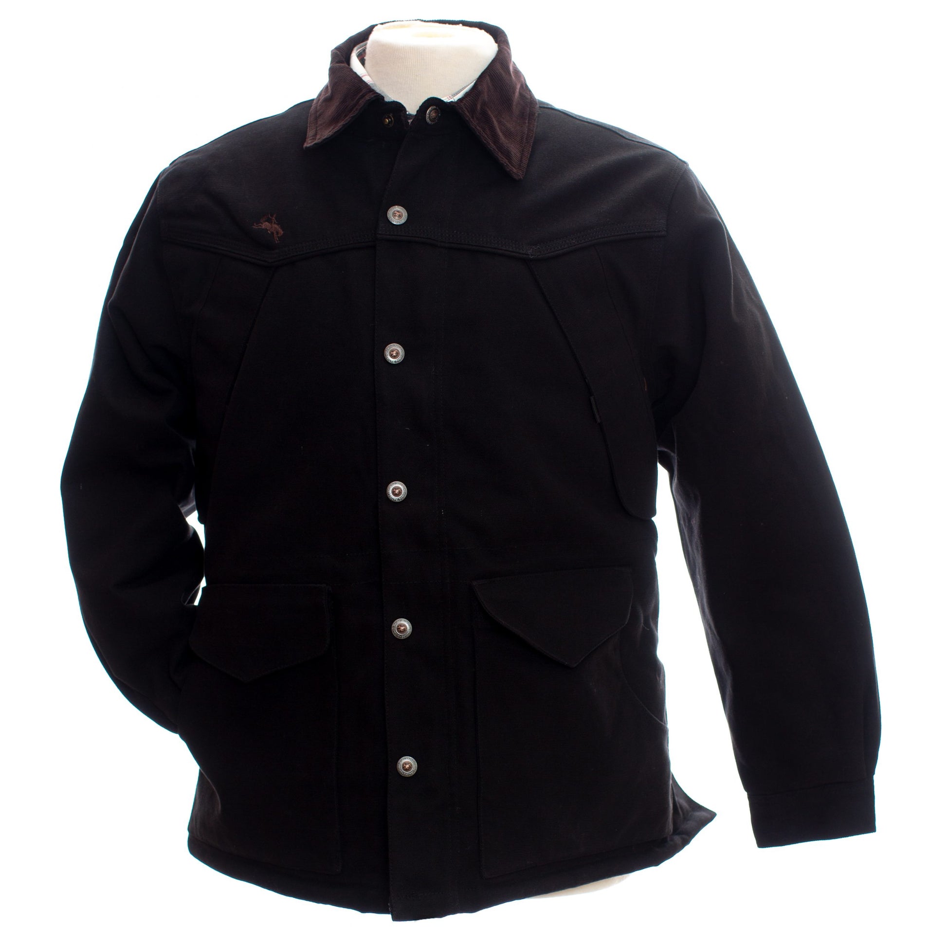 Canvas Ranch Coat Black Front 2