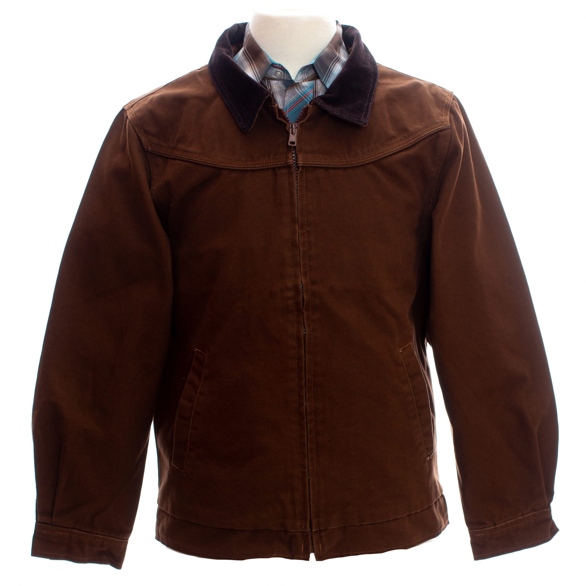 Canvas Summer Jacket Chocolate Front 1