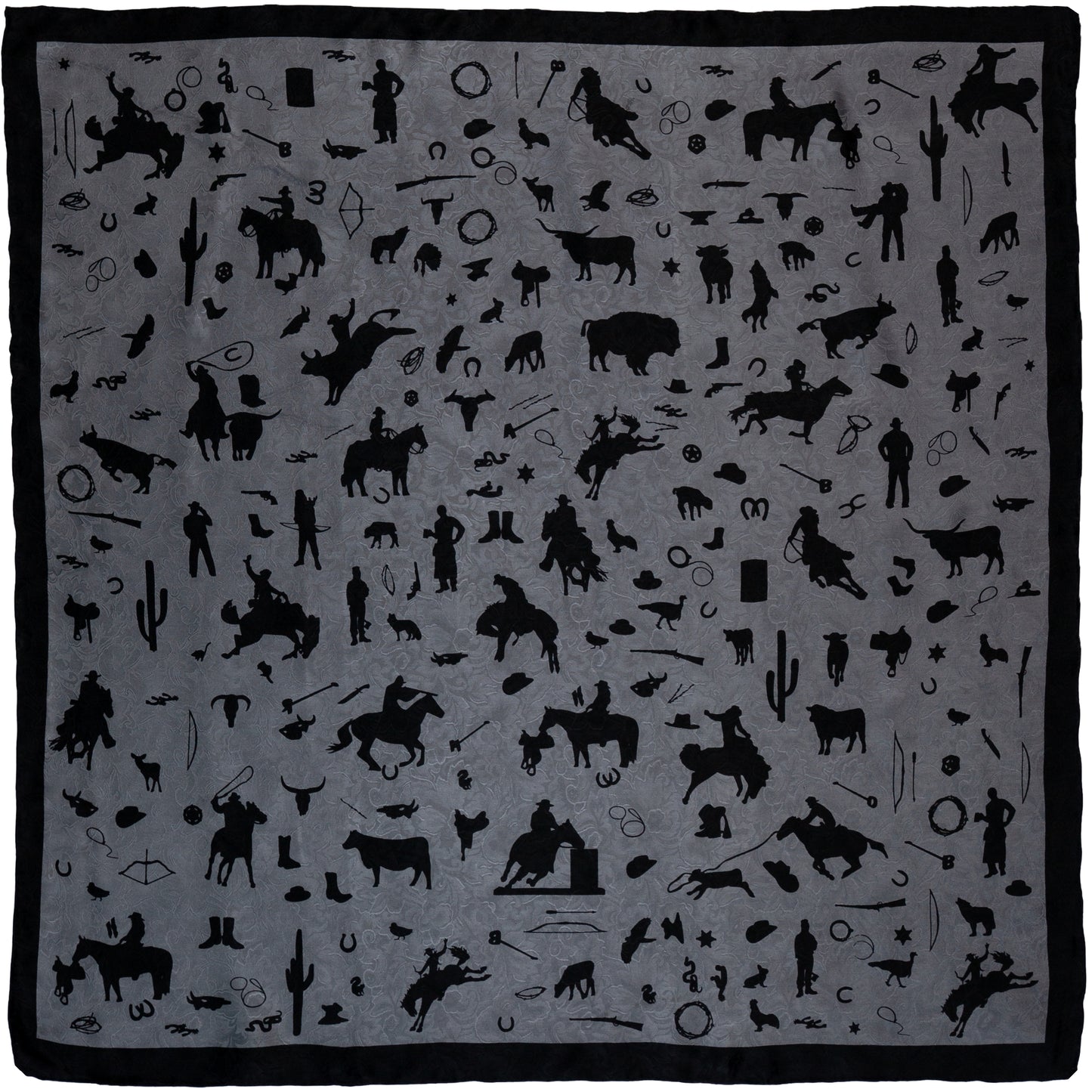 Cowboy Silhouette Silk Wild Rags