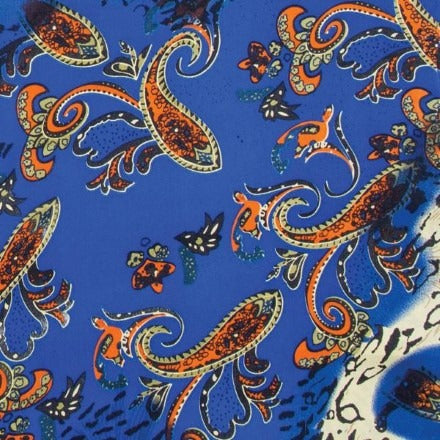Charmeuse Paisley-Peacock
