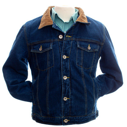 Men's Denim Sherpa Lined Jacket