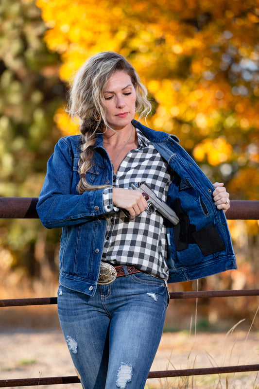 Women's Denim Concealed Carry Jacket