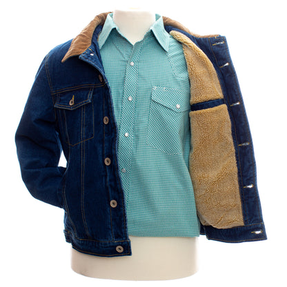 Men's Denim Sherpa Lined Jacket