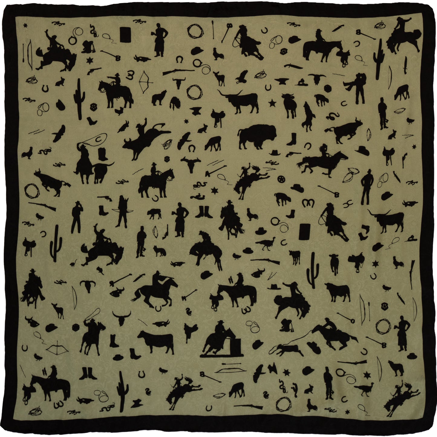 Cowboy Silhouette Silk Wild Rags