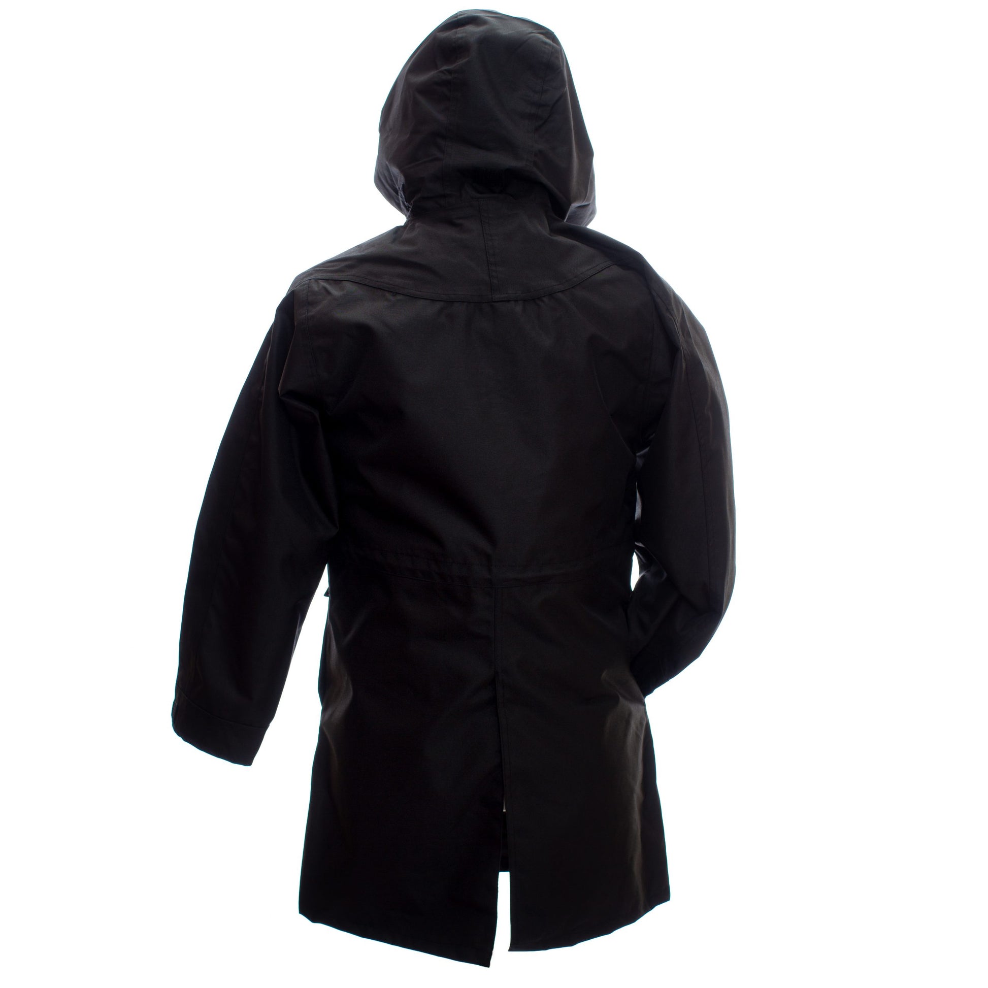 Oxford Nylon Waterproof Rain Slicker Black Back 2 copy