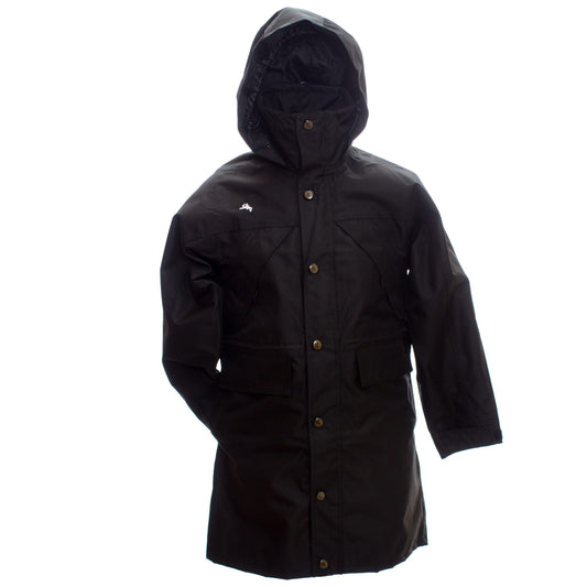 Oxford Nylon Waterproof Rain Slicker Black Front 1 copy