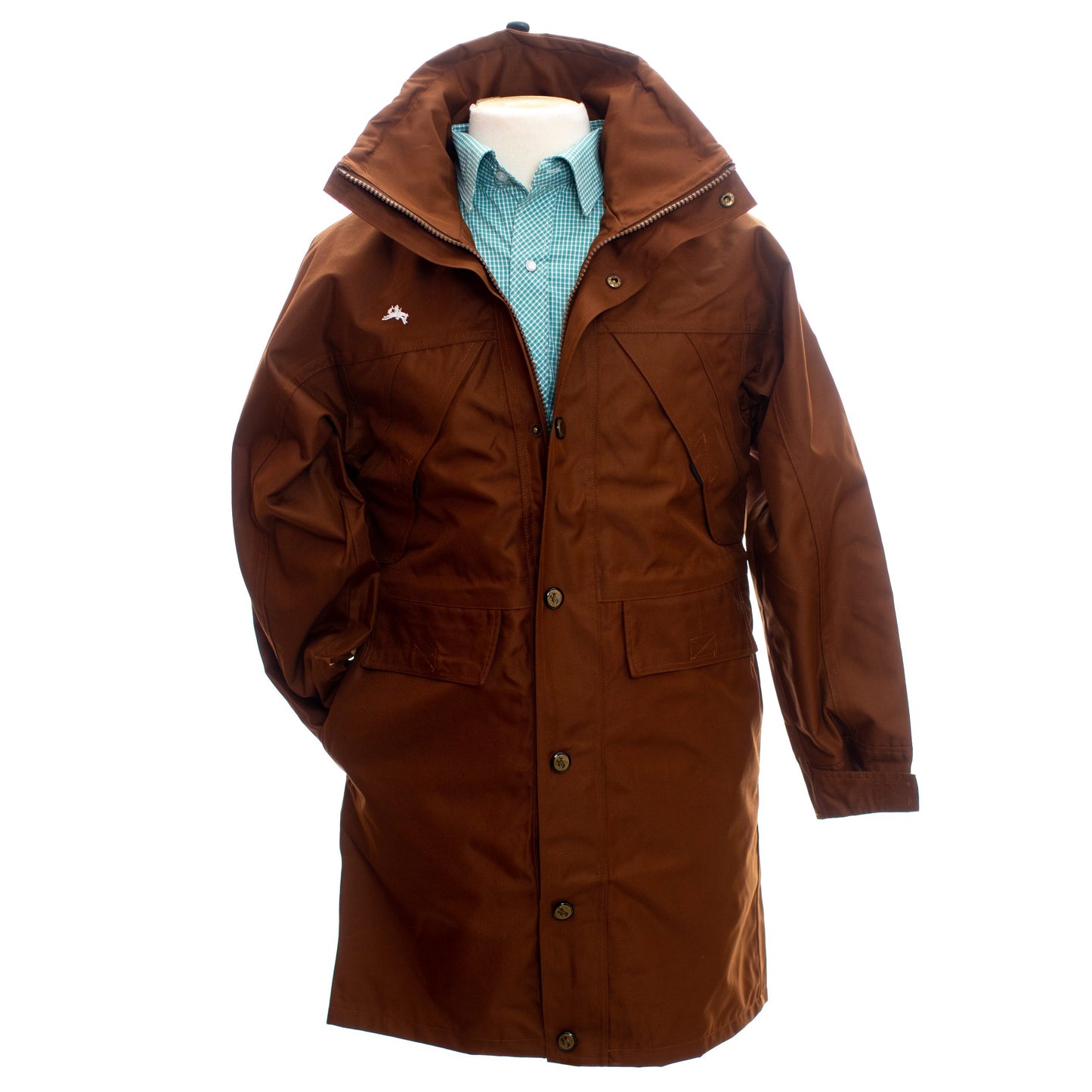 Oxford Rain Slicker Chocolate Front 1