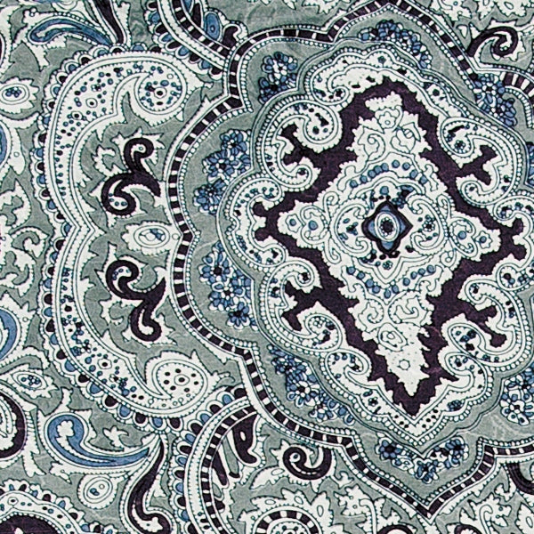 Paisley Silver & Black