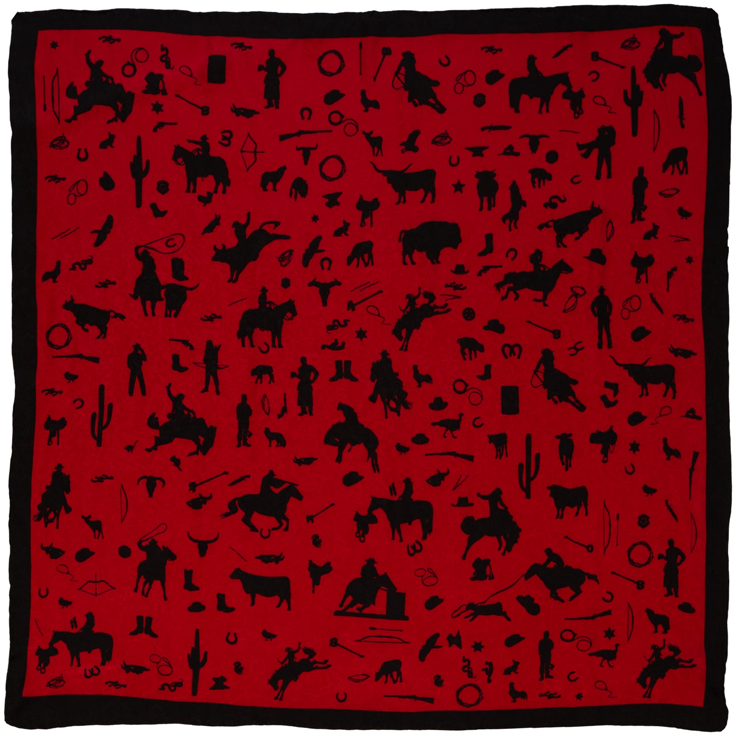 Cowboy Silhouette Silk Wild Rags