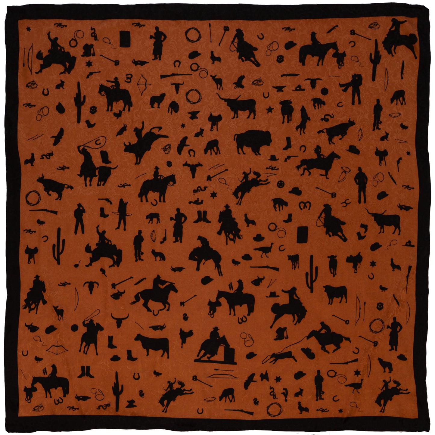 Cowboy Silhouette Silk Wild Rags