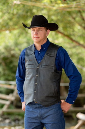 Drover Concealed Carry Leather Vest