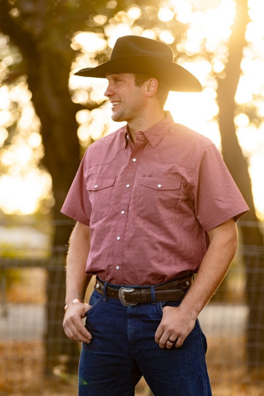 Western Print Short Sleeve Shirt