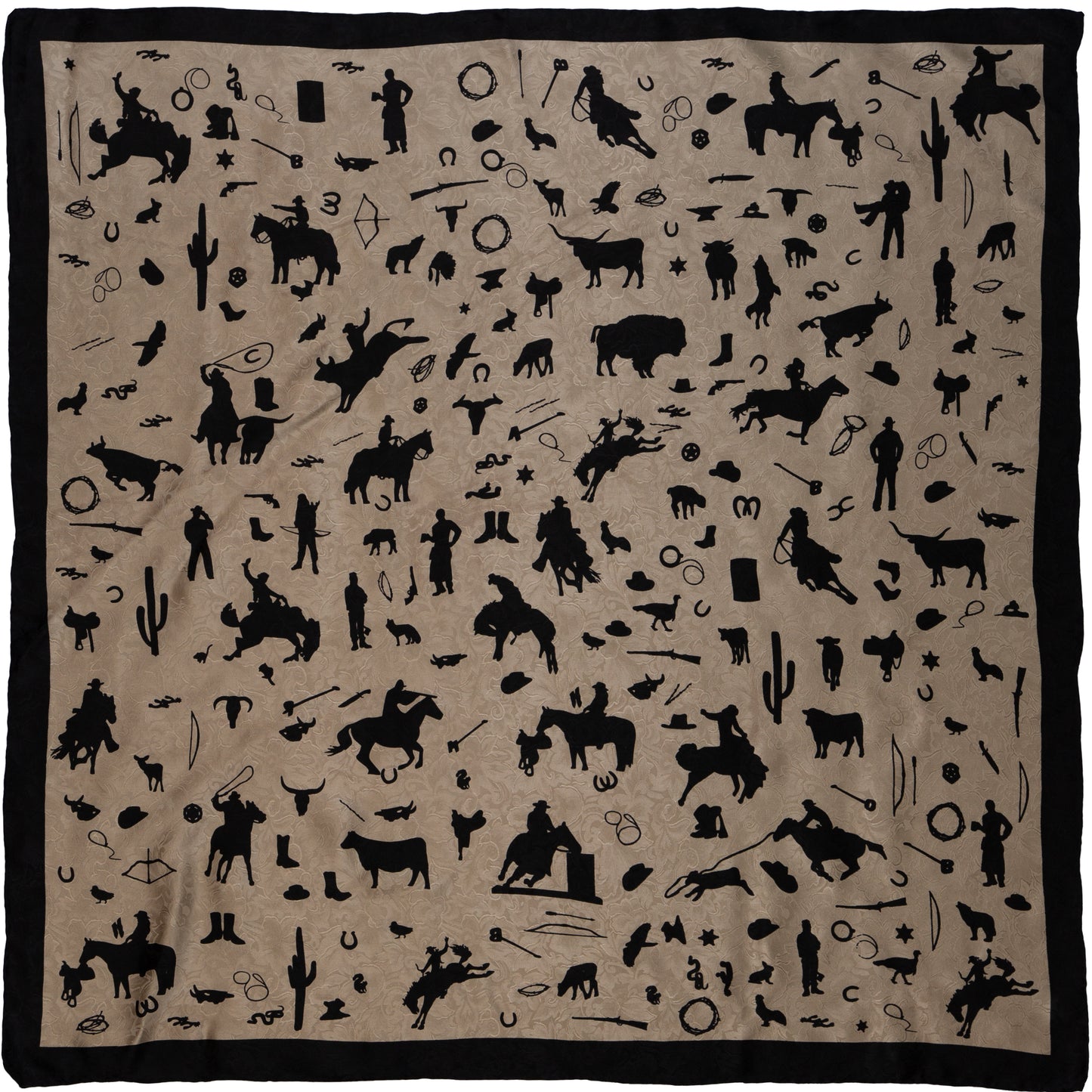 Cowboy Silhouette Silk Wild Rags