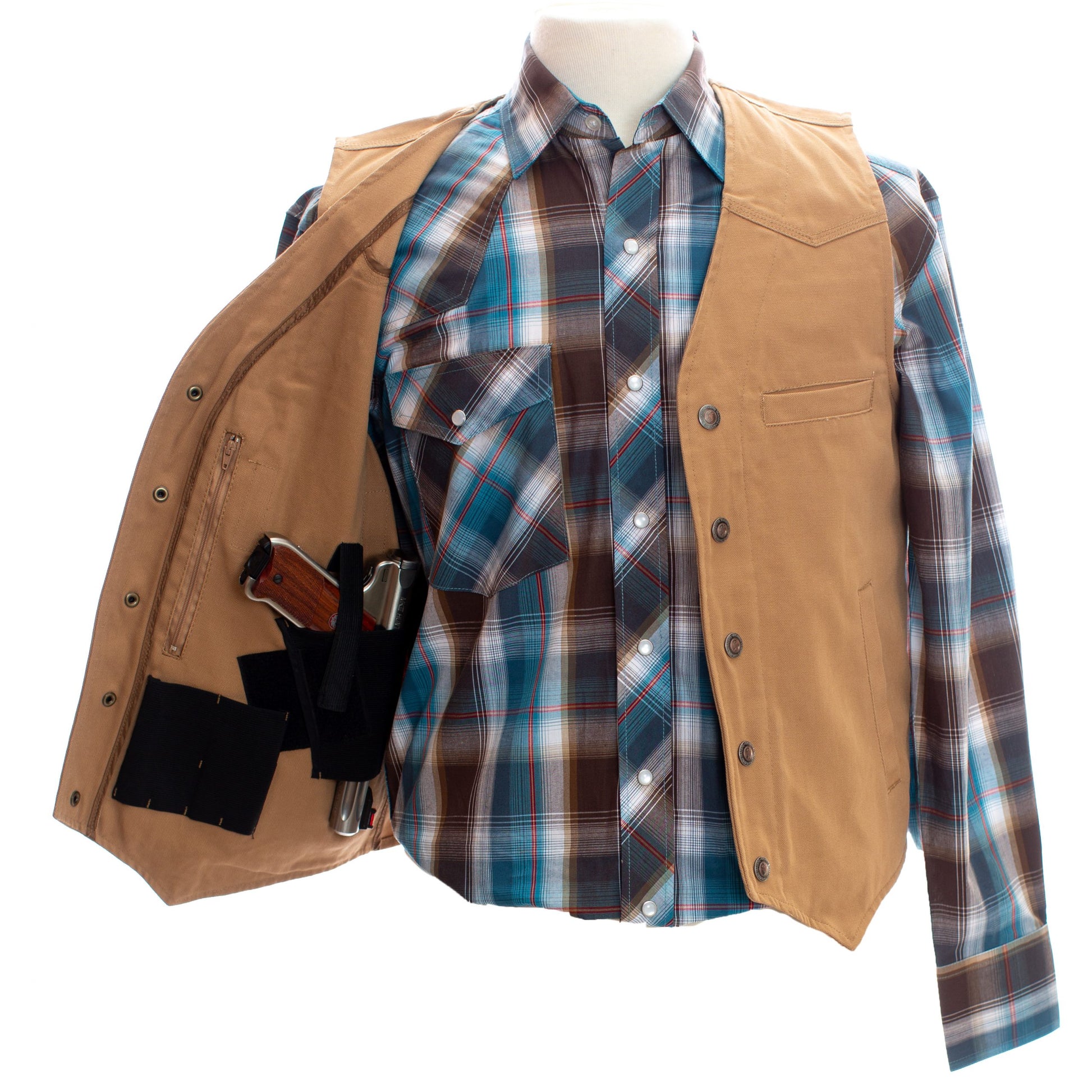 Texas CC Vest Tan Inside
