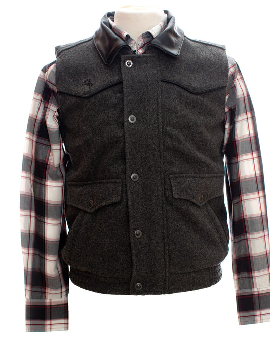 Wool Nevada Vest Charcoal Front