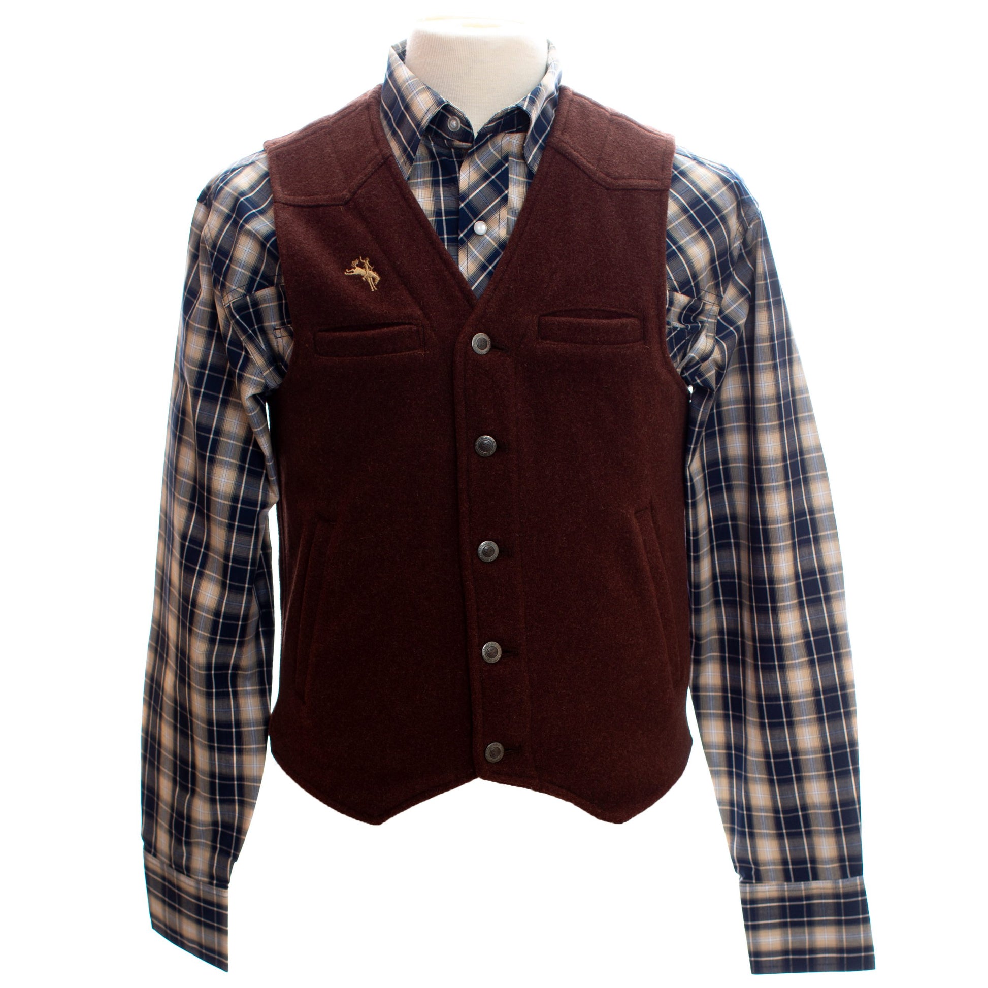 Wyoming Vest Chocolate Front