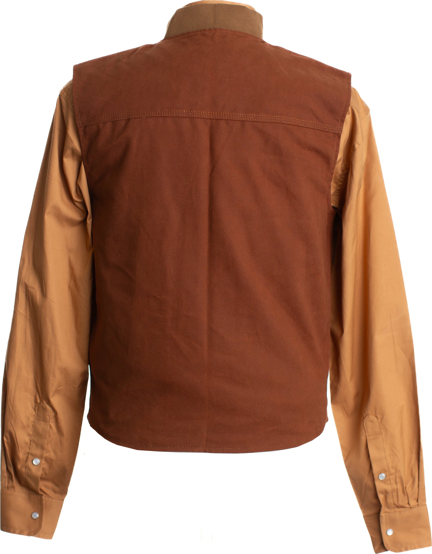 Dillon Waxed Canvas Vest Cinnamon Back