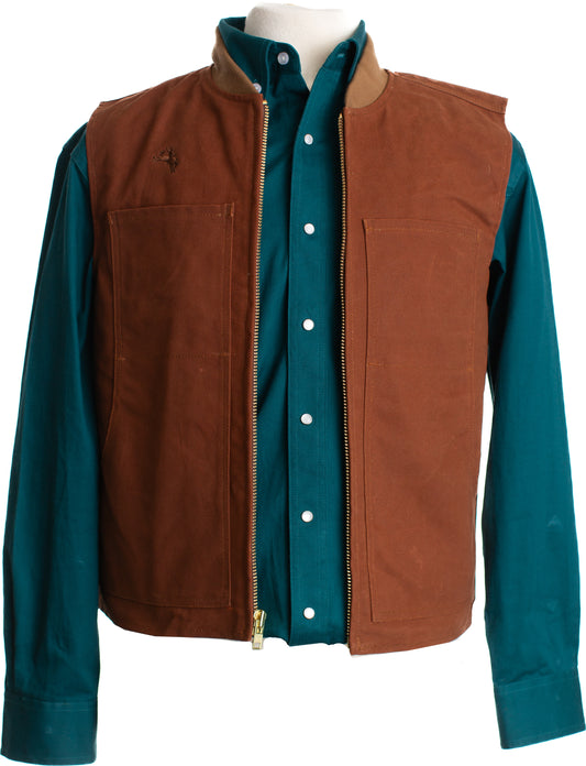 Youth Soft-Shell Vest Cinnamon Front 1