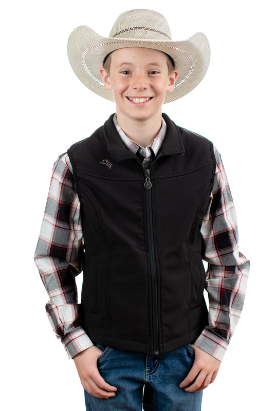 Youth Soft-Shell Jacket Black with Kids Morgan Jacket