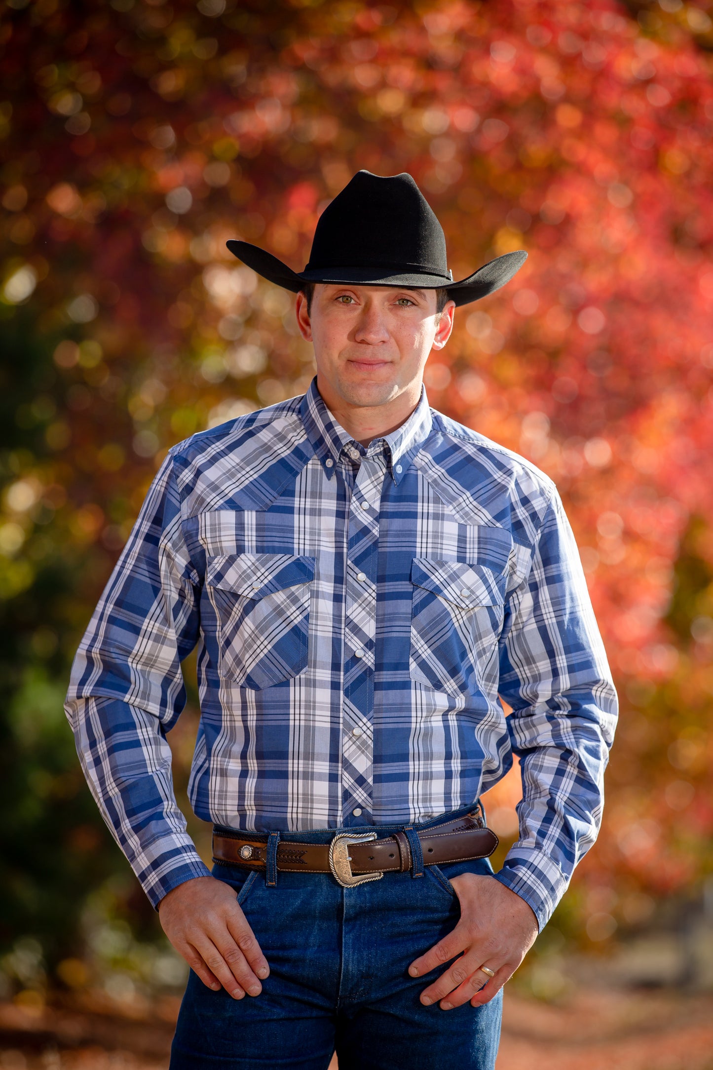Blue White Plaid Shirt